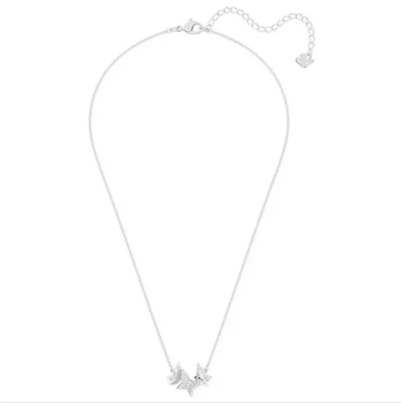 Swarovski Collar Lilia Mariposa Blanco Rhodium Plated 5636421 Necklace S CRY/RHS - Picture 3 of 10